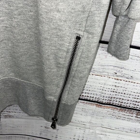 American eagle sweatshirt Womens XS Side zipper oversized heather gray New - Picture 5 of 12